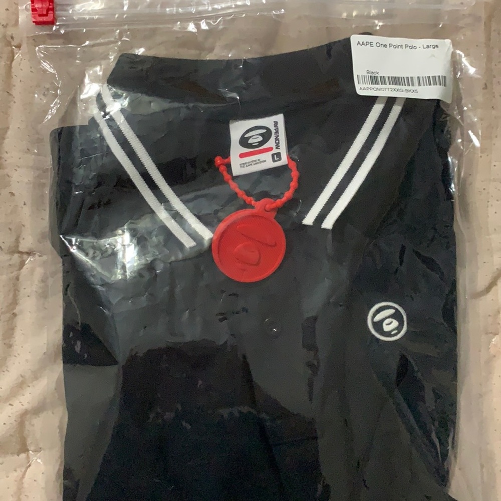 Aape Black Polo size large men